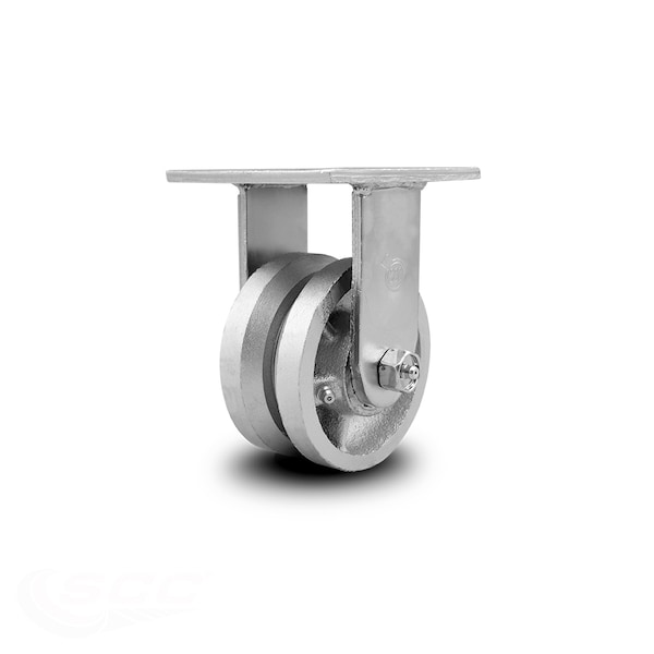 4 Inch V Groove Semi Steel Wheel Rigid Caster with Ball Bearing